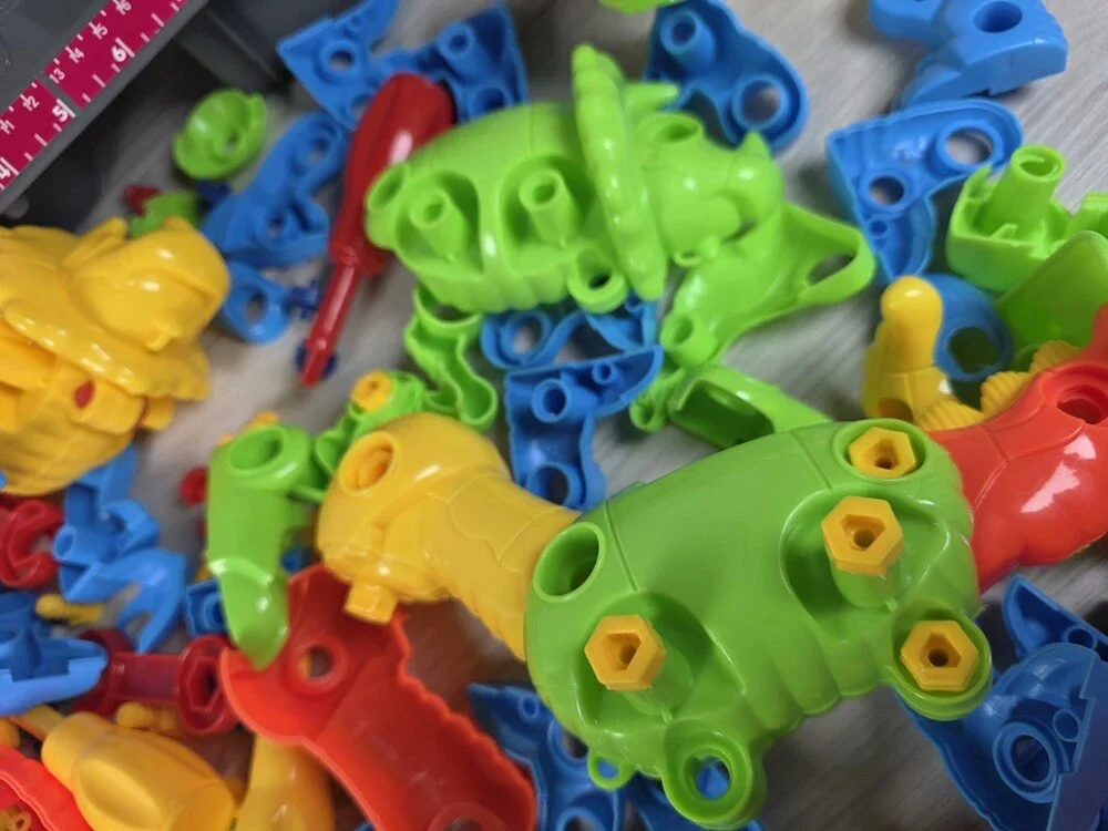 Fisher Price Build & Play Dino Tool Set Parts Lot Drill Toolbox T-Rex SU15